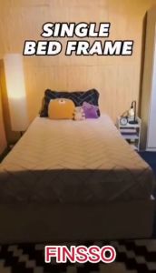 FINSSO Classic Wooden Single Bed frame with drawers / Pull Out Bed / katil kayu / Bedframe with headboard