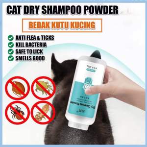 PET DRY CLEANING POWDER mandian kering haiwan kucing anjing hamster arnab pewangi badan haiwan pembersih badan haiwan