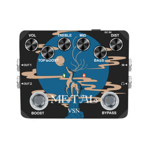 VSN Heavy Metal Distortion Guitar Pedal with 80s or 90s Metal Sounds Crazy Metal Sounds and Earphone Useable Output True Bypass