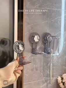OHHDEER Suction Cup Toothbrush Holder With Hanging Water Cup Toothbrush Storage Organizer Bathroom