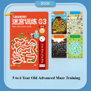 Maze Tracing Activities Reusable Focus Training Workbook for Kid Pen Control Exercises Sensory Learning Tool for Early Education