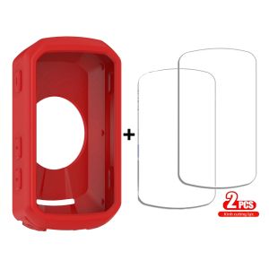 2 Chiếc Kính Cường Lực Bảo Vệ Màn Hình + Ốp Silicon Cho Garmin Edge 850 550 GPS Đồng Hồ Bấm Giờ TPU Ốp Lưng Phụ Kiện Thông Minh Dành Cho Người Lớn