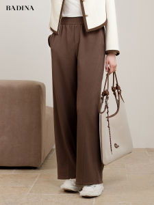 Bathina Casual Cotton Draped Pants Womens Straight Leg Wide Leg Trousers Spring Summer New Style Comfortable Female Pants