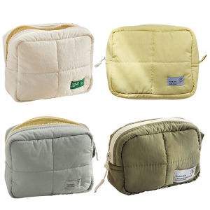 MOJOYCE Premium Quilted Makeup Bag for Women Durable and Compact for Travel and Outdoor Makeup Storage
