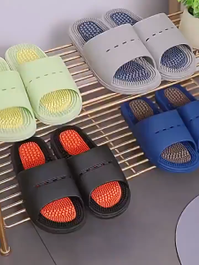 Korean style super soft massage summer indoor anti slip bath thick bottom wear-resistant couple slippers mens and womens slippers