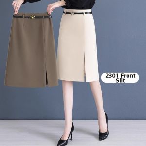 Spring/Summer Business High Waist Pencil Midi Skirt