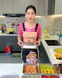 304 Stainless Food Container Stainless Steel Box Stainless Box Storage Food Sealed Storage Box Food Storage Containe Stainless Steel Tray Food Sealing Storage Case Refrigerator Heater Household Fresh Keeping Box