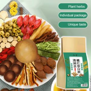 【Hot Sale】💗橘红罗汉果清润茶💗Tangerine and Luo Han Guo Clear Tea Moisturizing Tea Bags Clearing Lungs Relieving Cough Moisturizing Throat and Reducing Fire