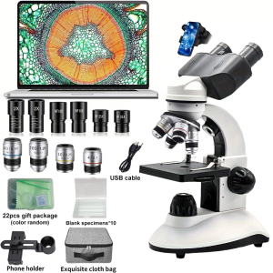 Microscope HD Professional Binocular Optical For ChildrenMicroscope Student Teaching Biology Laboratory40X-5000X Magnification