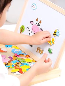 Jojotoy Educational Magnetic Puzzle Board 100 Pcs Mainan Papan Tulis Anak Mainan Bayi Kreatif Mainan Edukasi Anak