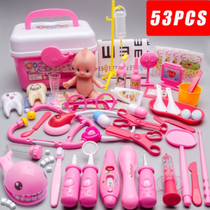 Medical Toy Kids Doctor Pretend Role Play Kit Simulation Dentist Box Girls Educational Game Toys for Children