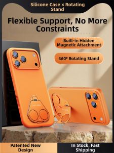 JECE | Soft Liquid Silicone iPhone 17 Pro Max Case Anti-drop Magnetic Stand Full Protection