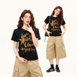 WILDAZI | Retro Graffiti Letter Loose Fit T-shirt