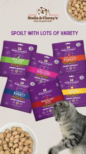 Stella & Chewys Freeze-Dried Raw Cat Dinner Morsels Dry Food 8oz / 18oz | 8 Unique Recipe