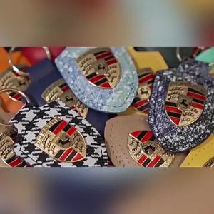 Tartan Badge Keychain