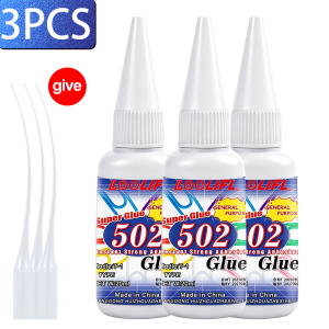 Fast Drying 502 Super Glue Strong Instant Adhesive Universal Clear For Home Repair DIY Craft Plastic Metal Wood Glass Daily Tool