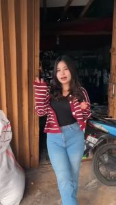 ZS73-0301 Sandal Teplek Tali Jempol Silang Sandal Wanita Flat TerbaruAnak 26/35 Dewasa 36/43