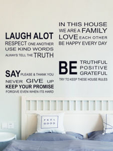 MiDéel Decorative Wall Stickers English Creative Transformation Living Room Office Leisure Area Arrangement Non-Damaging Wall