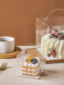 desert box Transparent Portable Cake Box