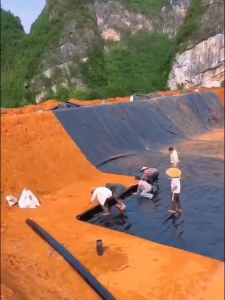 500microns HDPE Geomembrane Fish Pond Liner Impermeable Membrane for Garden Pools
