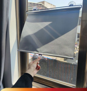 Sunshade Roller Blinds For Living Room Car Window Blackout Curtains Suction Cup Cover Bedroom Kitchen Sun Protection Office