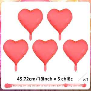 Bóng Bay Hình Trái Tim Neon 18 Inch Dùng Làm Đèn Ngủ Cho Các Bữa Tiệc Lễ Tốt Nghiệp Sinh Nhật Đám Cưới - Bóng Bay Trang Trí Tiệc Phát Sáng