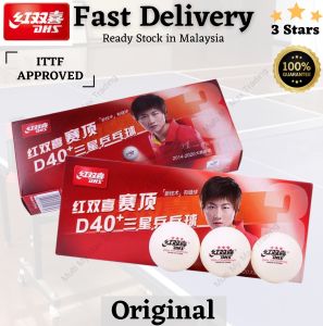 100% Authentic & Original DHS 3-Star D40+ Table Tennis Balls (White Ping Pong Balls) - Fast Delivery - Durable Plastic - 40mm Size