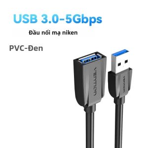 Cáp Nối Dài USB Vention 3.0 Nam Sang Nữ Tốc Độ Cao 5Gbps Cho PS4 Xbox Smart TV PC - Cáp Sạc Và Truyền Dữ Liệu