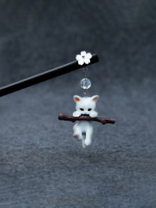 Original Rabbit Hairpin Womens Summer Simple Modern Wooden Hair Accessory Elegant Cute Ancient Style Hairpin Fashionable Jewelry