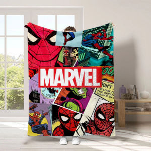 Cool Superhero Spider-Man Quilt Marvel Children Sleeping Cover Blanket Flannel Air Conditioning Quilt Student Quilt Four Seasons
