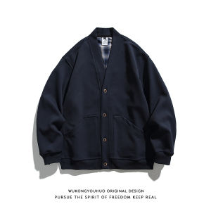 WUKONGYOUHUO | Áo Khoác Sweater Cổ V Caro Phong Cách Vintage