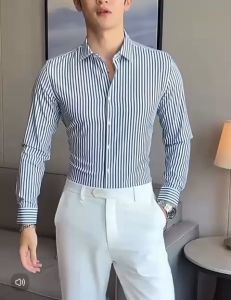 NANDO ATASAN KEMEJA PRIA COWOK BAHAN KATUN SALUR IMPORT LENGAN PANJANG HITAM HQ FASHIONABLE VIRAL
