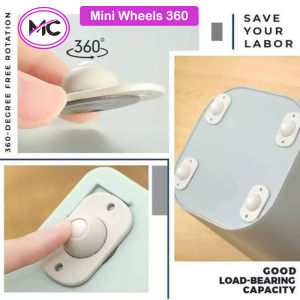 Roda Tempel Mini 360 Derajat Stainless Steel 2pcs Roda Kecil Furniture Box Kotak Keranjang Universal Serbaguna Multifungsi Praktis Mudah Murah