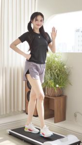 LYB - Quần đùi chạy bộ nữ quần đùi nữ tập thể thao gym vải dù cao cấp lót cotton thoáng túi zip