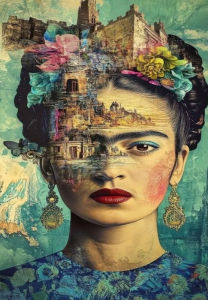 Jigsaw Puzzle for Adults 500/1000/1200/2000PCS Frida Kahlo Portrait Artwork Mindful Game Stress Relief Decor Gift