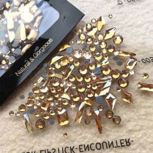 Internet Hot Manicure Jewelry Flat-Bottomed Fancy Shape Rhinestone Mixed Super Flash Sticky Full Diamond Small round Diamond Black Diamond Ornament Rhinestone