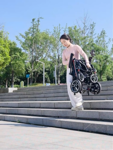 Ziivievs 203-A Ultra-lightweight Electric Wheelchair with Ergonomic Seat Electromagnetic Braking 360W Brushless Motor 12Ah Lithium Battery