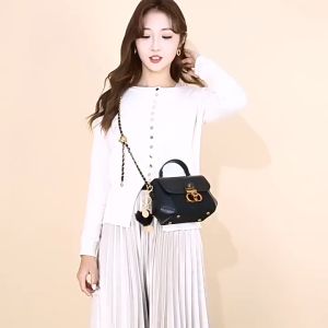BJ58369 - KHAKI/BLACK TAS SLEMPANG HANDBAG TAS WANITA FASHION IMPORT MODIS ELEGAN TERMURAH TERLARIS TERBARU BAGSTORE JAKARTA TAS BATAM CR8369 ZCJ3627