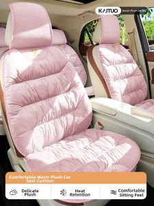 CapitAuto | Luxury Pink Warm Car Seat Cushion