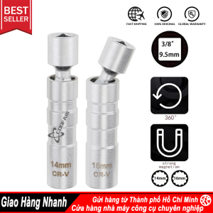 Bugi Đánh Lửa 14 / 16mm 12 Góc 3 / 8 "Bằng Thép Cacbon - Tuýp Mở Bugi ô Tô