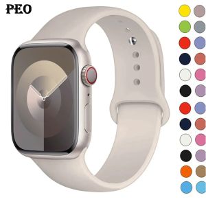 Dây Đeo Silicon Cho Apple Watch Phù Hợp Với Nhiều Kích Cỡ 40mm-46mm Dây Đeo Thể Thao Tương Thích Với iWatch Series 1-7 Ultra 2/3 - Có Thể Điều Chỉnh Kích Thước