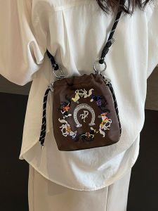 Korean Style Fashion Bucket Bag Womens Crossbody Small Niche Design Autumn Winter New Style Casual Single Shoulder Bag