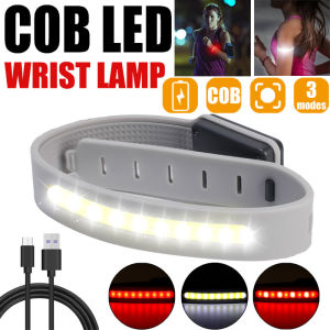 ไฟวิ่งข้อมือไฟ LED ชุ่มชาร์จ 3โหมด USB แสงสว่าง คำเตือนคู่กับการทำงานหลายๆ ยิ่งยอดสำคัญ