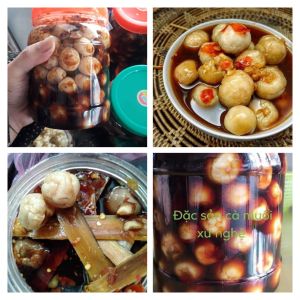 Cà muối  teo  ngâm mắm . Đặc Sản xứ nghệ.  Lọ 1kg