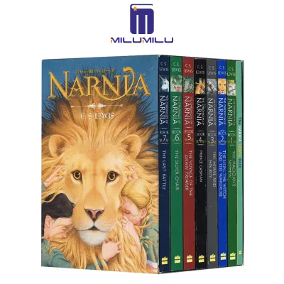 8Pcs The Chronicles of Narnia 8-Book Box Set + Trivia Book Paperback New Cover by Clive Staples Lewis Original English books