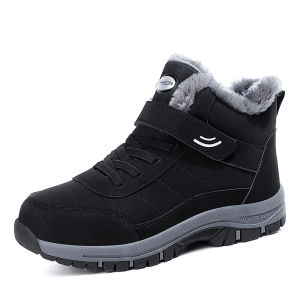 Winter Snow Boots Men Hiking Shoes Outdoor Slip-Resistant Rubber Soles Women Boot Plush Climbing High-top Boots