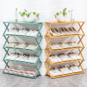 DANBIYIN | Foldable Bamboo Wooden Multi-level Shoe Rack
