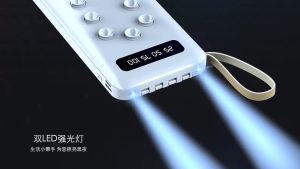 V-POWER VP-P028 Power bank Original10000mAh w/ 4 Built-in Cables LED Flash Light Portable Powerbank