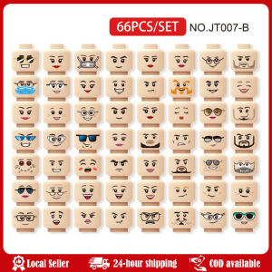 Military Emotional Face Injured Zombie Building Block Figure WWII Soldier Accessories Army Weapon Part Bricks Kid Toy Gift MOC Figures Accessories Head Building Blocks Soldier Injured Expression Doctor City Hero Head Parts Mini Bricks Toys Kids Gifts