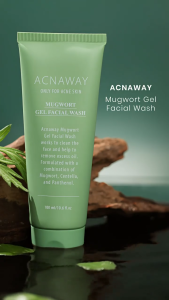 ACNAWAY Mugwort Gel Facial Wash Cleanser Acne Friendly Face Wash - Sabun Cuci Muka untuk Membersihkan Wajah with Mugwort
